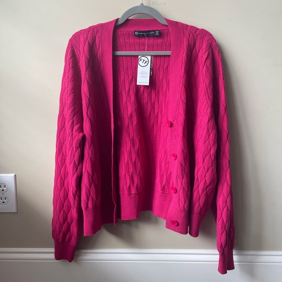 Fashion to Figure Sweaters - Fashion to Figure Cropped Button-Up Cardigan